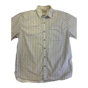 U.S. Expedition Men's Cotton Long Sleeve Button Up Blue‎ Floral Print Size L